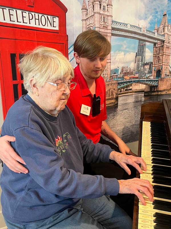 Dorothy playing piano