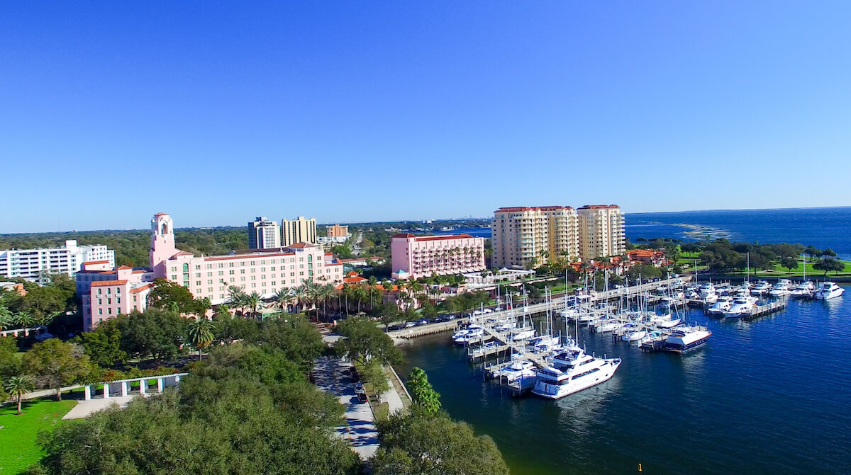 The Goldton at St. Petersburg | The Vinoy Hotel and marina view downtown St. Petersburg