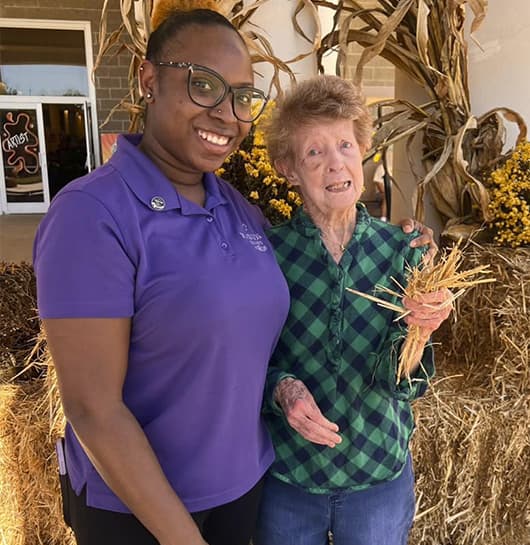 Senior Smiling in a Senior Living Community